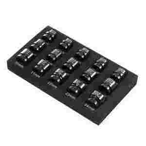 15-Piece 1/2" Drive Metric Stubby Impact Socket Se...