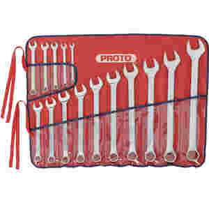 12 Pt Satin Combination ASD Anti-Slip Wrench Set 15 Pc
