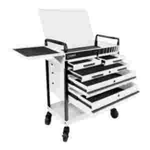 Heavy Duty 5 Drawer Service Cart-White