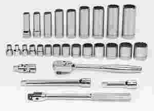 28 Piece 3/8" Drive Socket and Drive Tool Set, Too