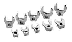 10 pc 3/8" Drive -Point SAE Open-end Crowfoot Wren...