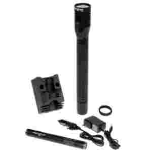 Rechargeable Full-Size LED Flashlight - Black...