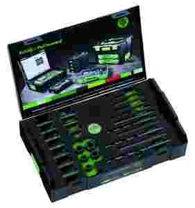 Bolt extraction set with drills and drill-guides...