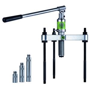 Pulling device with hydraulic spindle (with handle...