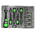 39 PC. INTERCHANGEABLE RATCHETING SCREWDRIVER SET