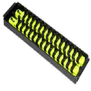 2 Rail Twist Lock Socket Boss 13", HI-VIZ - 3/8"