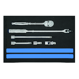 6 pc 1/2" Drive Ratchet and Drive Tool Set in 1/3 ...