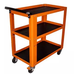 Beta C51 Easy Trolley 3-Shelf Shop Cart, Orange