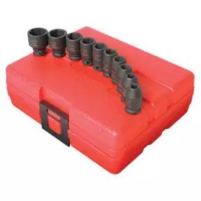 1/4 In Dr 6-Pt Std SAE Impact Socket Set - 10-Pc...