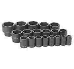 1/2 In Dr SAE Impact Socket Set - 19-Pc