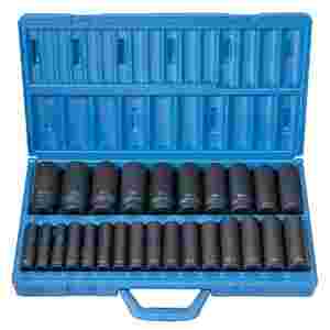 1/2 In Dr 6-Pt Metric Deep Length Impact Socket Se...