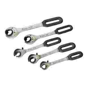 5pc Ratchet & Release Flare Nut Wrench Set - SAE