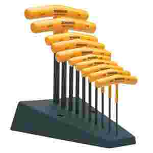 Bondhus 10-Pc SAE T-Handle Hex Key Set 3/32-3/8" with Stand