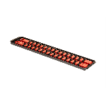 Socket Boss, 2 Rail Socket Tray, Red - 1/4" Drive