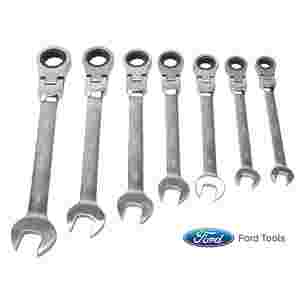 Flexible Geared Wrench Set Fractional 7 Pc