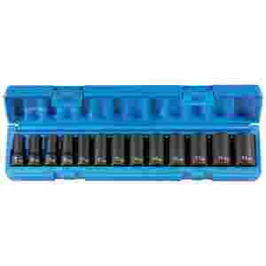 3/8" Drive 13-Point Semi-Deep Length Metric Set...