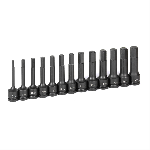 1/2 In Dr 4 In Length Metric Hex Driver Set - 13-P...