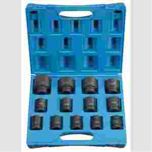 3/4 In Dr Std Fractional 12 Pt Impact Socket Set - 13-Pc