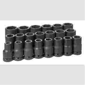 1 In Dr Deep Fractional 6 Pt Impact Socket Set - 2...