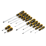 12 Piece Phillips Slotted Dual Material Screwdrive...