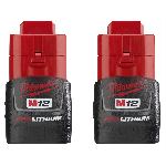 2-pk of M12 REDLITHIUM 12V Compact Batteries