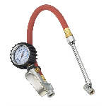 Dual Head Tire Inflator with Dial Gauge & Swivel Hose