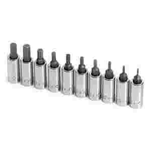 1/4 In Drive Fractional Hex Bit Socket Set - 10 Pi...