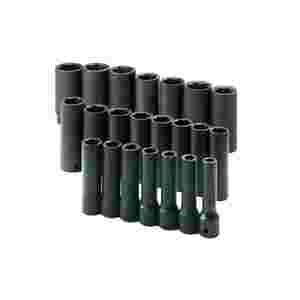 1/2 In Drive 6 Pt Deep Metric Impact Socket Set - ...