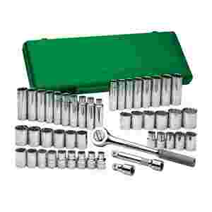 1/2 In Dr 12-Pt Fractional / Metric Socket Set - 47-Pc