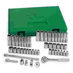 1/4 Inch Drive 6 Pt Fractional/Metric Socket Set S...