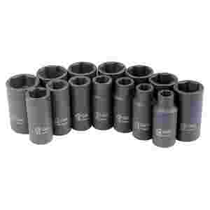 14 Piece 3/8\" Drive Metric Mid-Depth Impact Socke...