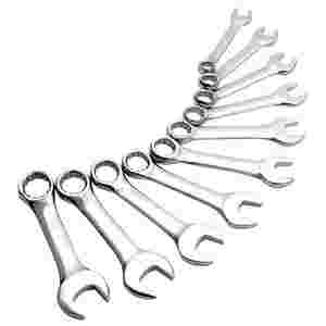 Metric Stubby Combination Wrench Set - 10-Pc
