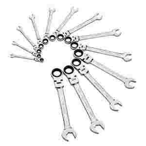 Sunex 13-Piece V-Groove Flex Head SAE Wrench Set