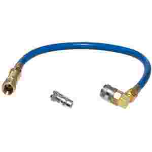 18” (46 cm) R-134a hose/coupler with check valve & purge fitting