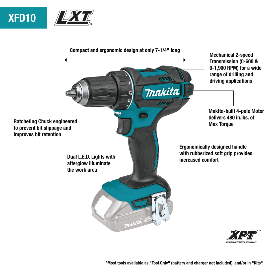18V LXT Lithium?Ion Cordless 1/2" Driver?Drill, Tool Only