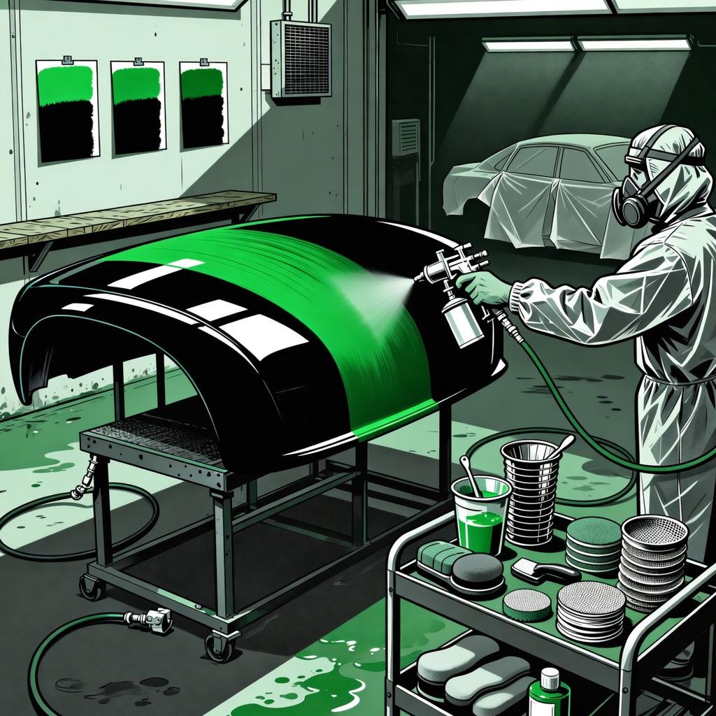 Candy-Style Green Over Black With USC01 Clear: A Technician’s Step-by-Step Workflow
