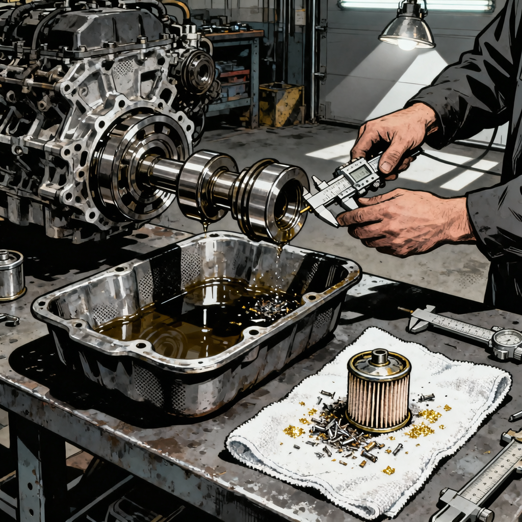 Metallic Glitter in Oil Filter: What It Means and How to Diagnose Engine Bearing Failure