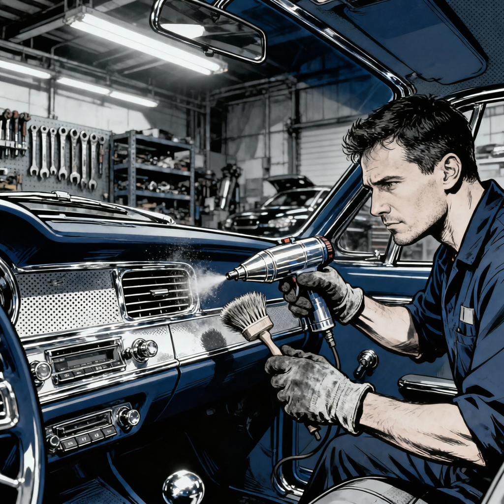 Brushes and Air: A Technician’s Guide to Cleaning Interior Crevices, Buttons, and Vents