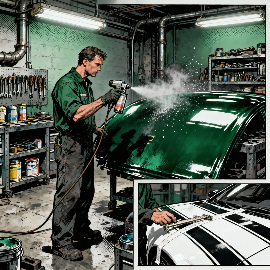 Dark Metallic Green Done Right: Technician’s Guide to Paint, Wraps, and White Stripes