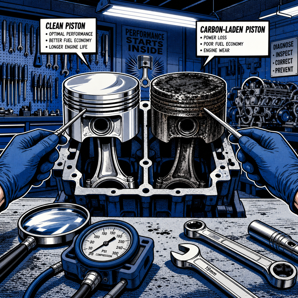 Head Gasket Diagnosis: What Clean vs. Carbon-Covered Pistons Tell You