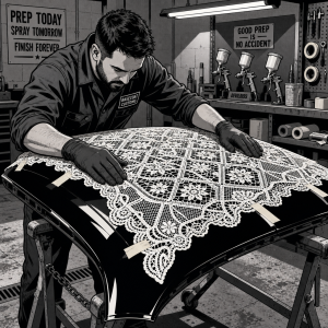 How to Apply Lace Pattern Paint Effects to Automotive Panels