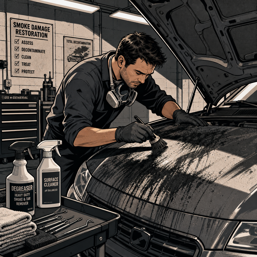 Smoke Damage Detailing: How to Restore Fire-Damaged Vehicles in Your Shop
