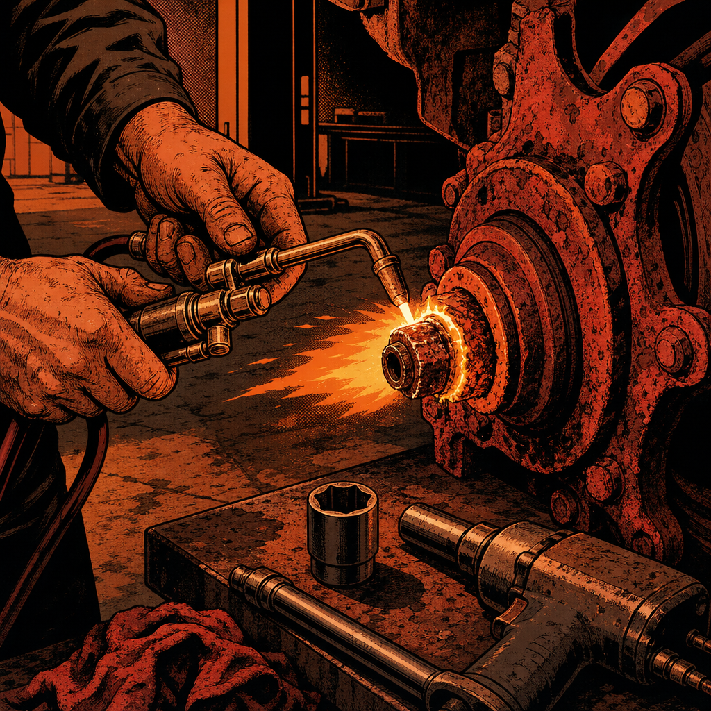 Freeing Seized Axle Nuts: Heat, Impact, and Cutting Techniques That Actually Work