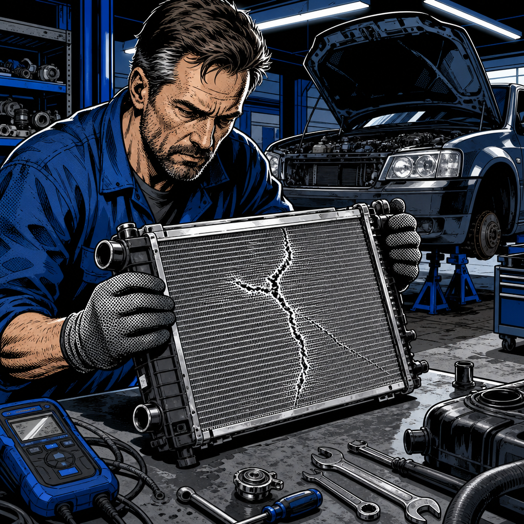 How to Diagnose and Fix a Cracked Radiator After Hitting a Speed Bump