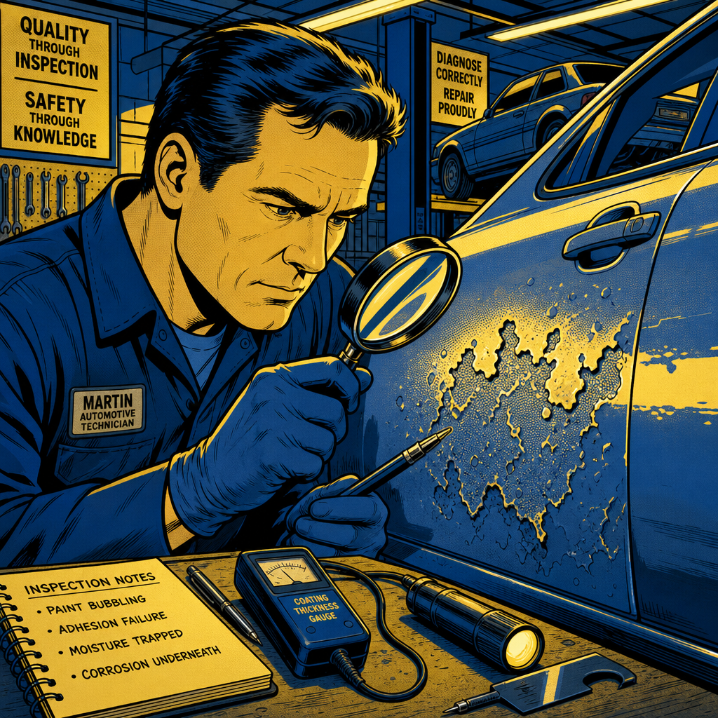 Diagnosing Paint Bubbling and Peeling on Vehicle Doors: A Technicians Guide