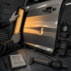 Reading Door Skin Dents: A Techs Guide to Diagnosing Kick, Knee, and Impact Damage