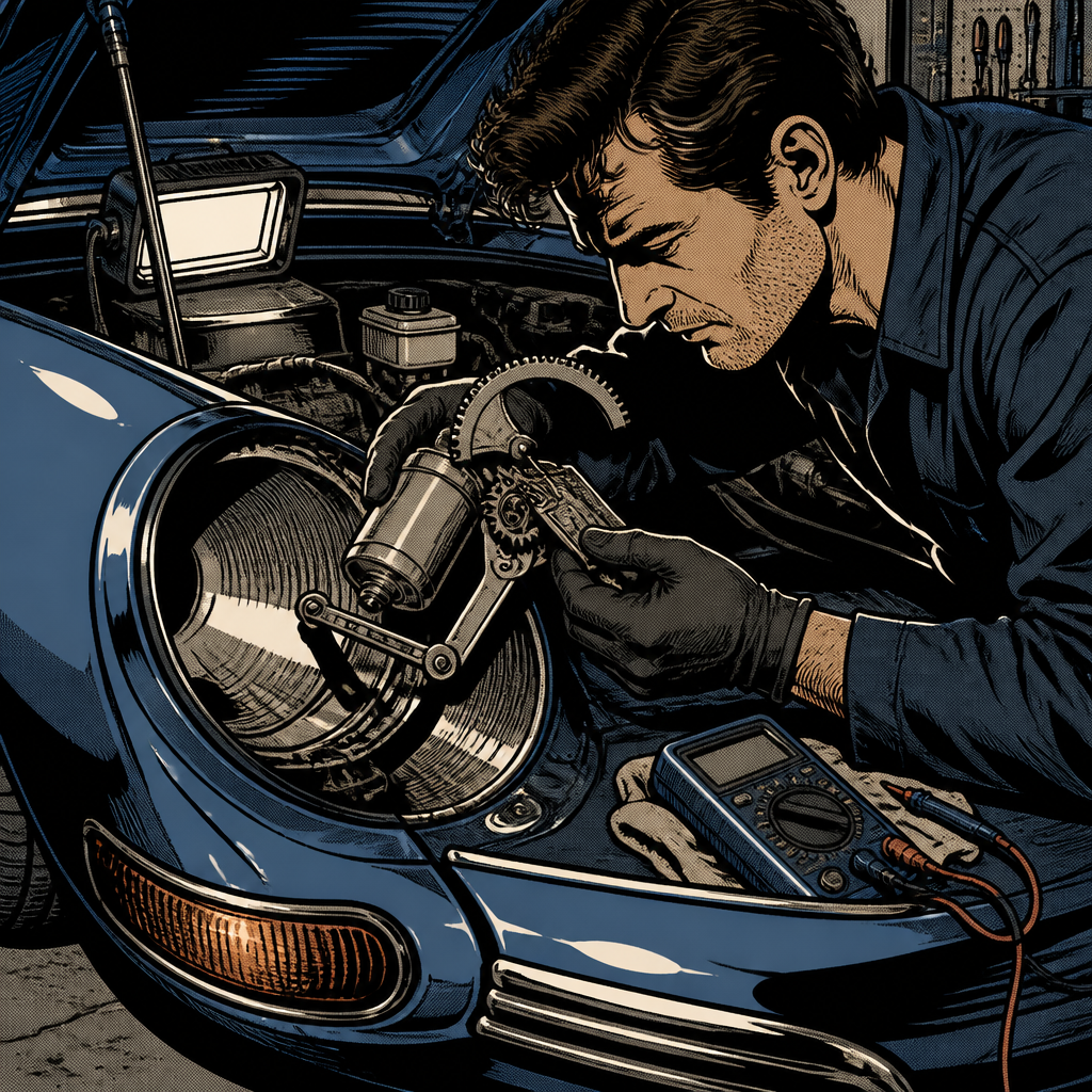C5 Corvette Pop-Up Headlight Repair: Motors, Gears, and Manual Override