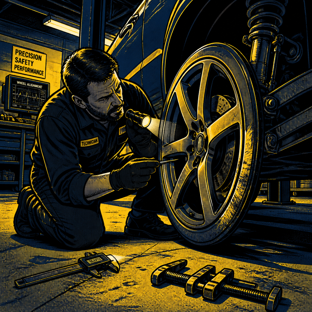 Curb Strike Damage: A Shop Inspection Checklist for Wheels, Rotors, and Suspension